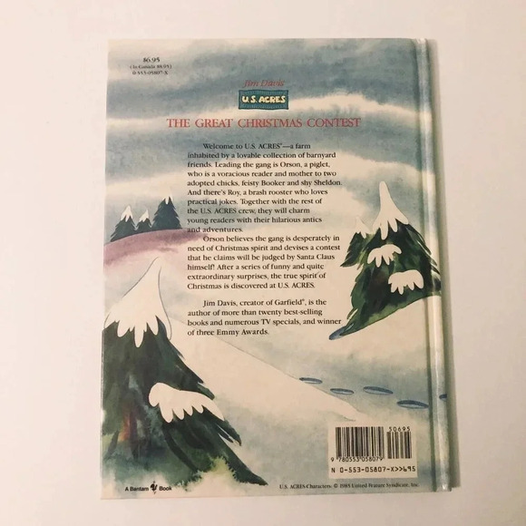 Vtg 1988 The Great Christmas Contest by Jim Davis US Acres Bantam Book - Picture 3 of 16